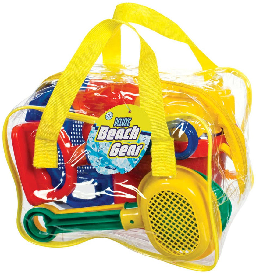 Deluxe Beach Toy Set With Shovel, Bucket, Sifter, Molds
