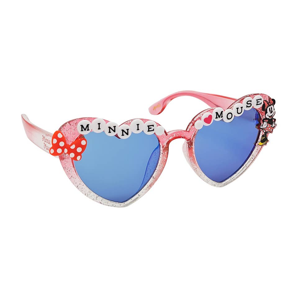 Licensed Kids Arkaid Minnie Mouse Pink Glitter Heart Charm