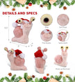 Plush Santa - Super-Soft Plush - Pink Snail Small Stuffed Animal
