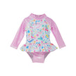 Baby Girls UPF50+ Alissa Infant Ruffle Rash Guard Swimsuit
