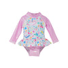 Baby Girls UPF50+ Alissa Infant Ruffle Rash Guard Swimsuit