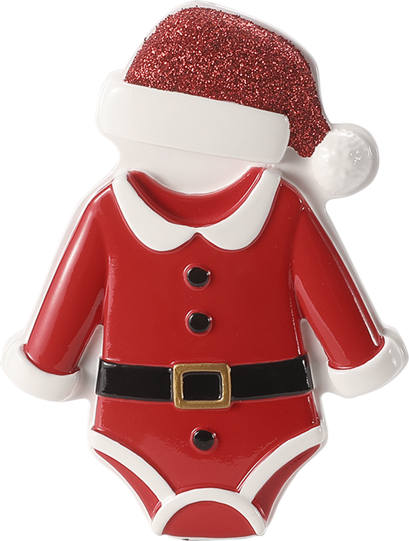 Santa Baby Onesie Personalized Ornament
