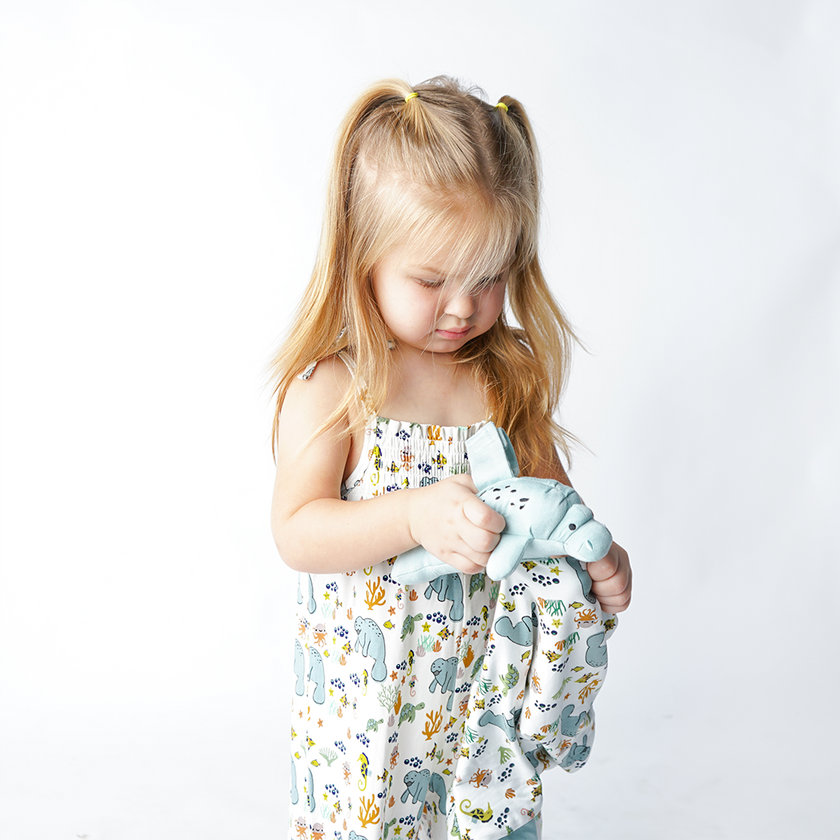 Manatee Spaghetti Strap Romper