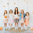 Pumpkin Bow Trellis Long Sleeve Tutu Dress - Kids Clothing