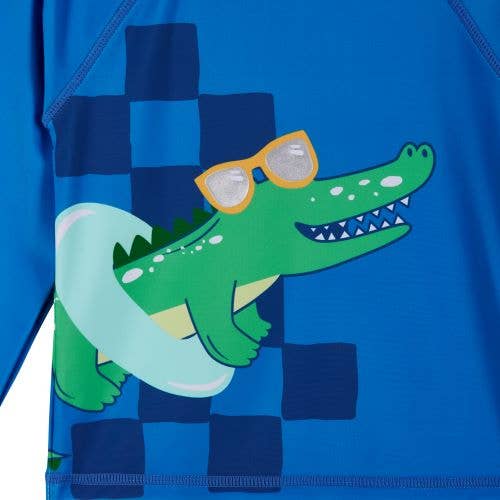 Alligator Graphic Raglan Rashguard and Boardshort
