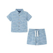 Infant Shark Print Buttondown Set | Blue