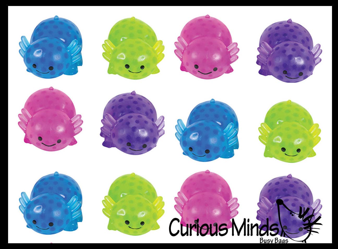 Axolotl Water Bead Filled Squeeze Stress Ball - Sensory Toy