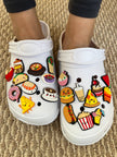 Yummy food Fries Fast Food Donuts Popcorn Bubble tea Ramen Taco watermelon and more Shoe Charms Julies Decal