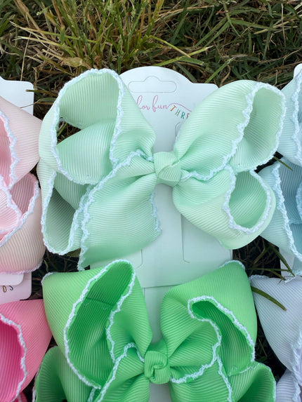 Tiny Fun Solid Hair Bows (4in)