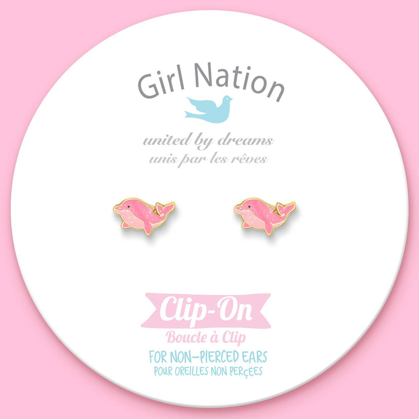 Clip On Earrings | Dazzling Dolphin Earrings for Summer