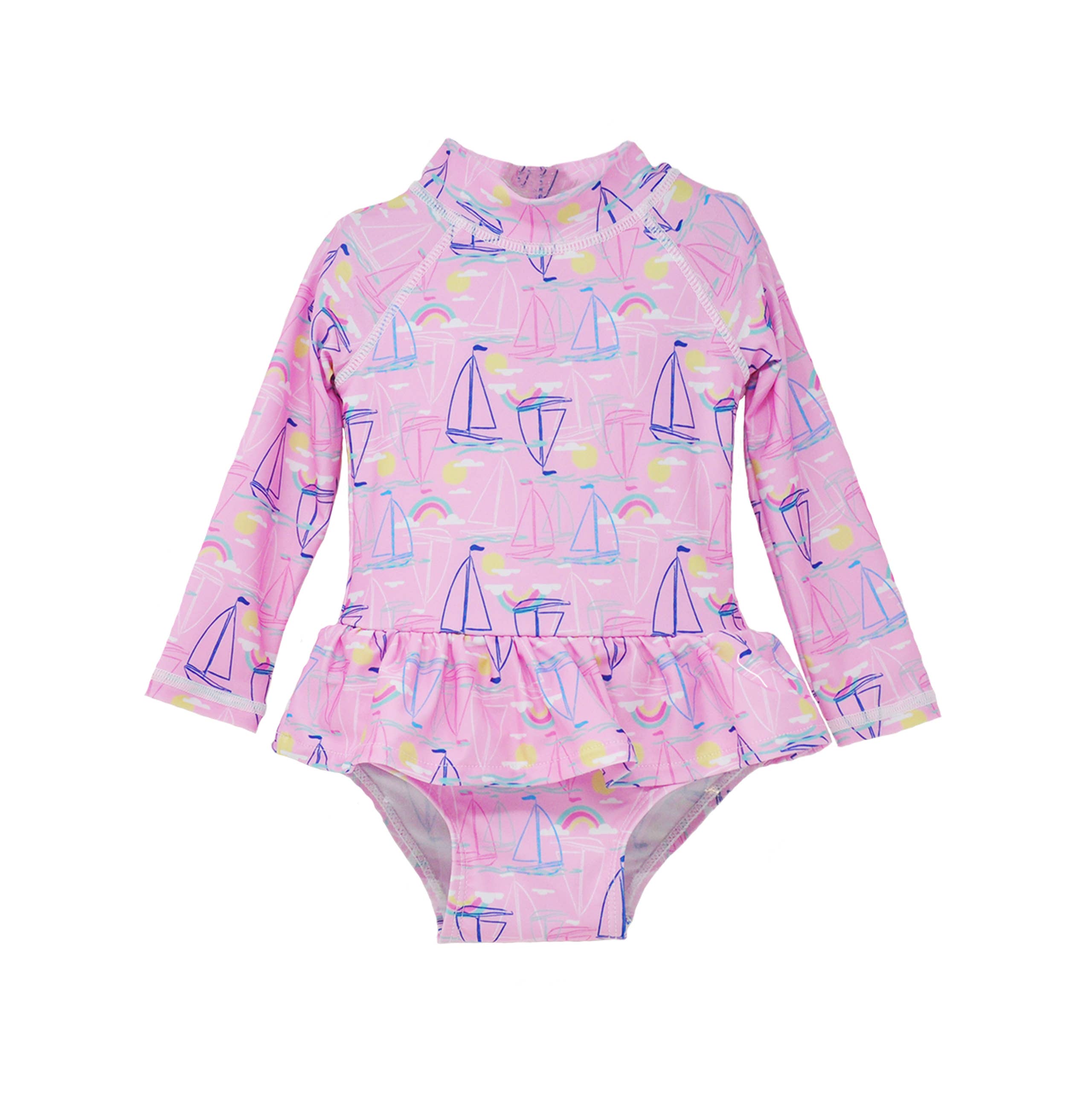 Baby Girls UPF50+ Alissa Infant Ruffle Rash Guard Swimsuit