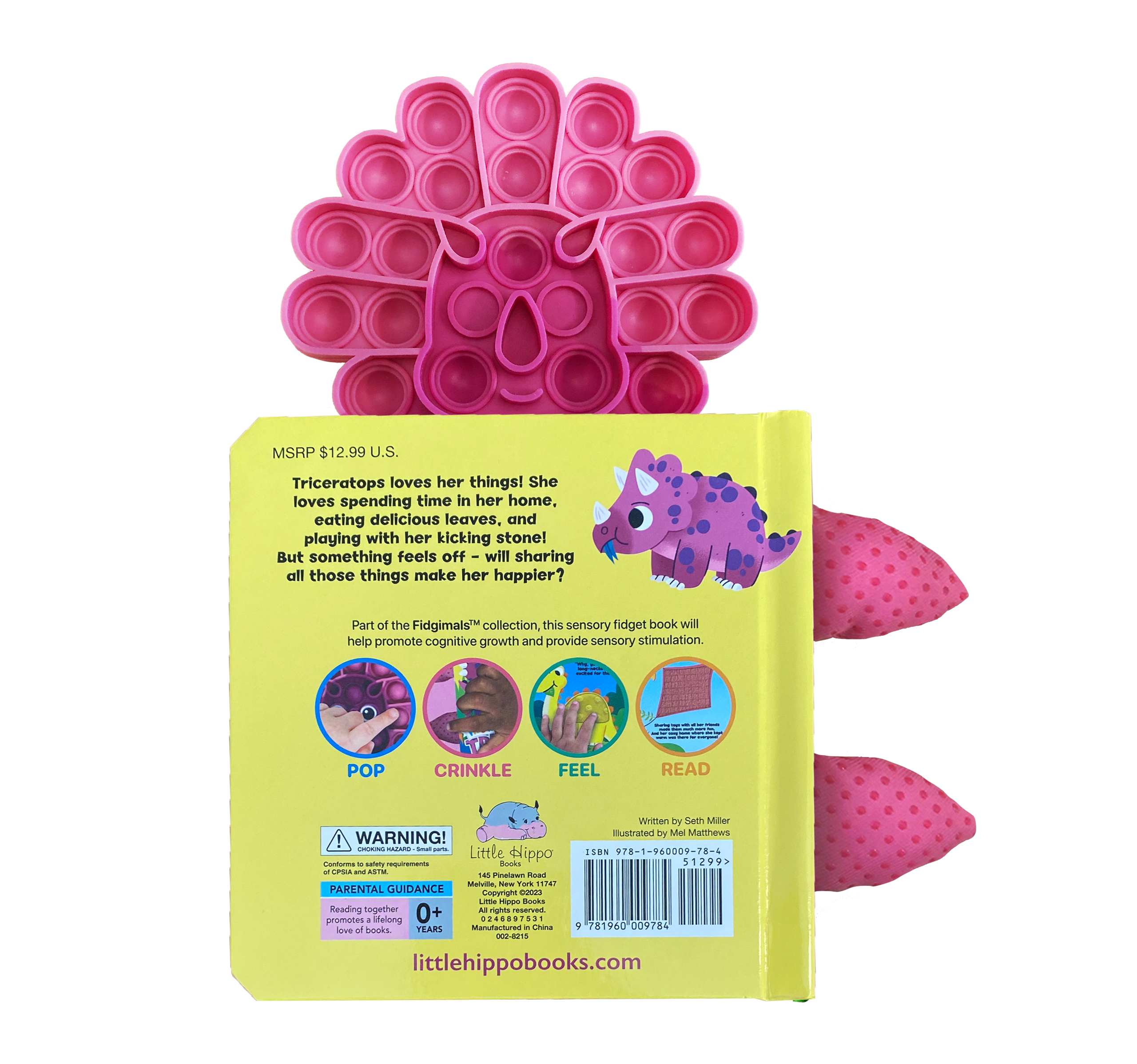 Little Triceratops - Your Sensory Fidget Friend Board Book