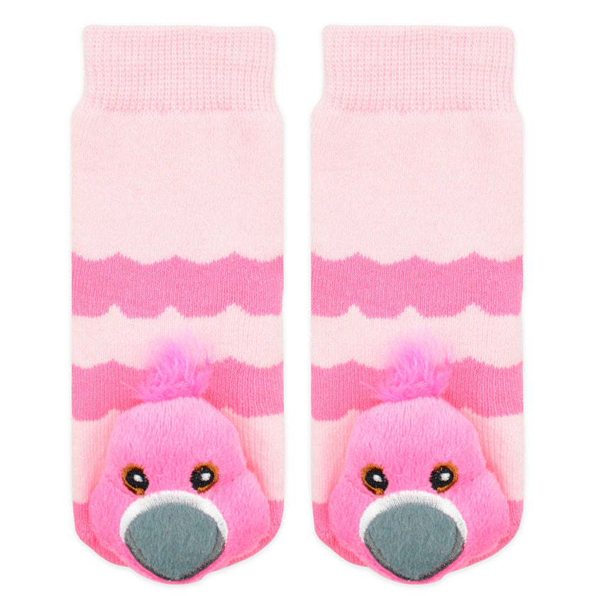 Pink Flamingo Rattle Socks