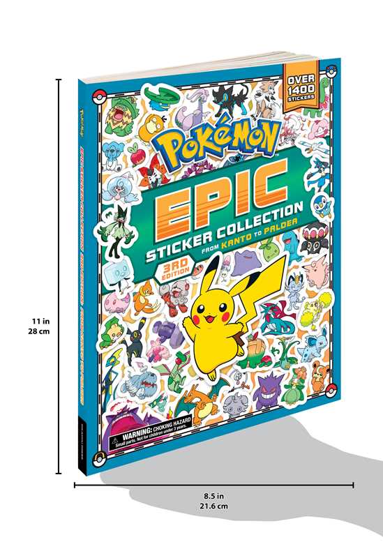 Pokémon Epic Sticker Book Collection 3rd Edition: From Kanto to Paldea