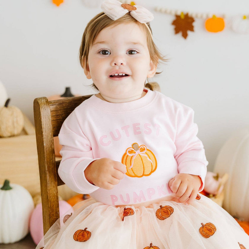 Pumpkin Tulle Bow Baby Headband - Hair Accessories - Fall
