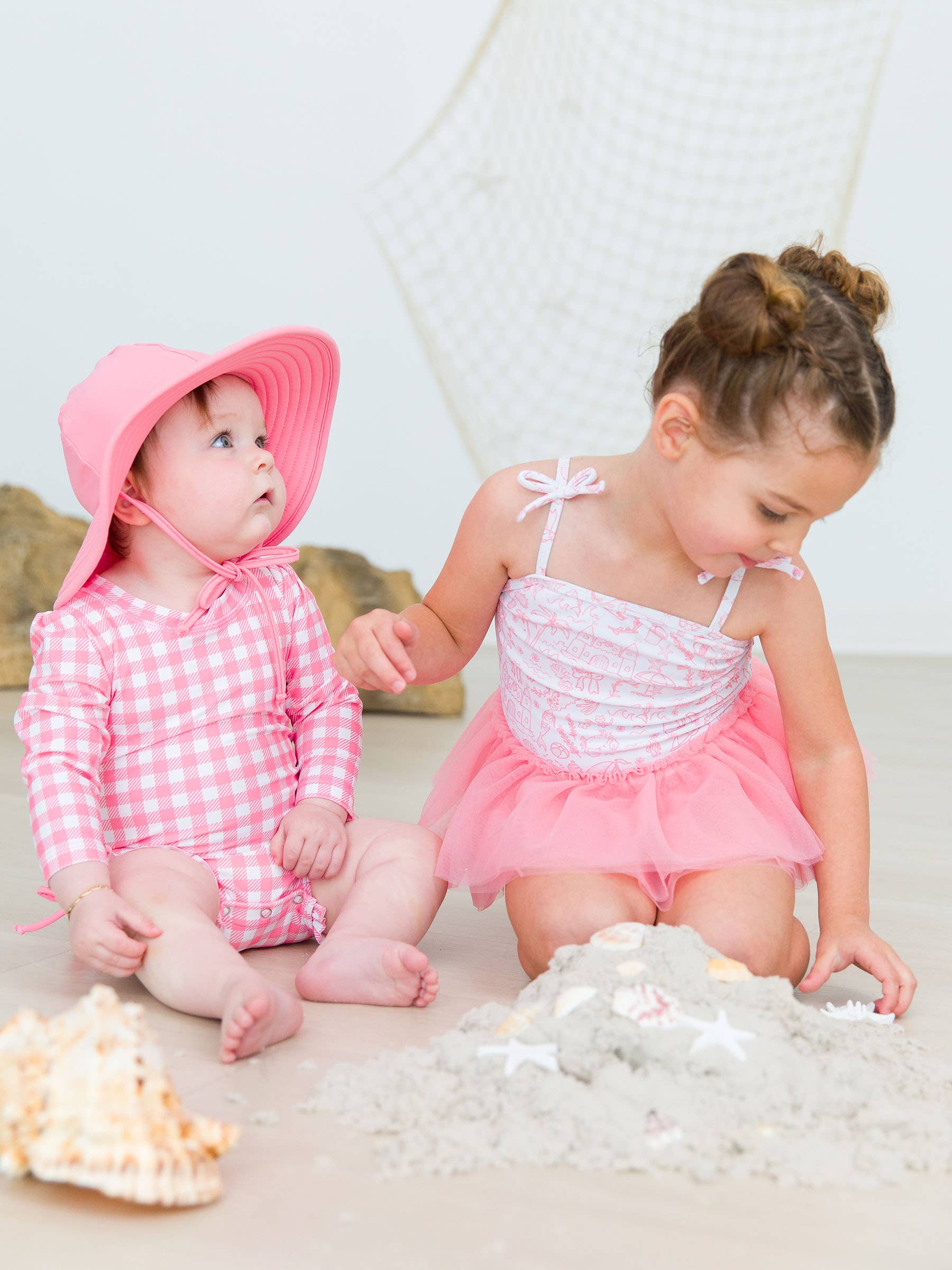 By the Seaside Tulle Skirted Tie Shoulder One Piece