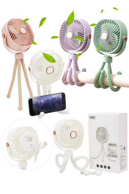 Matte Pastel Led Flexible Leg Electric Fan - Assorted