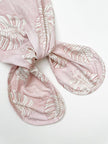 Coral Monstera Newborn Bamboo Knotted Gown