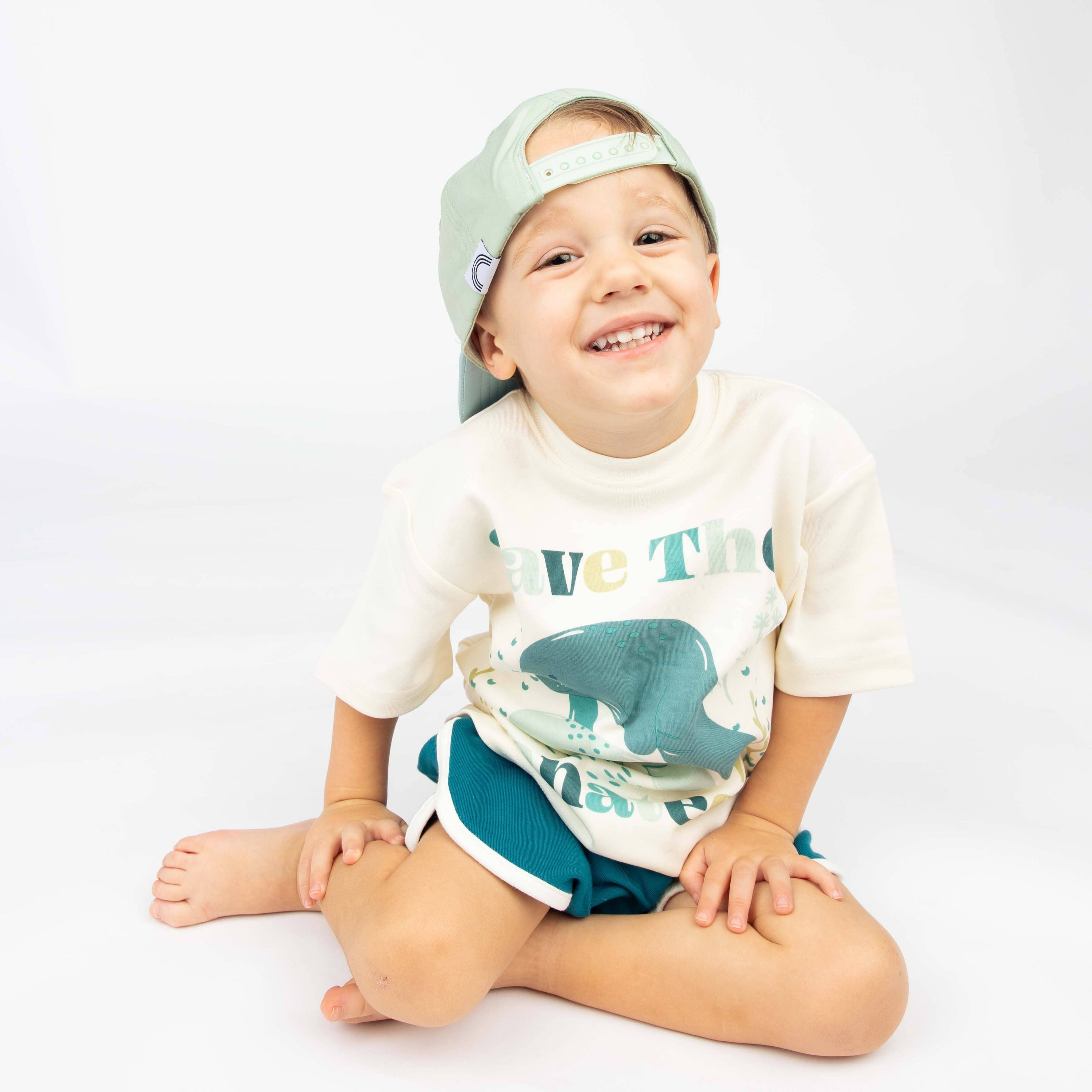 Happiness Comes In Waves Snapback Hat