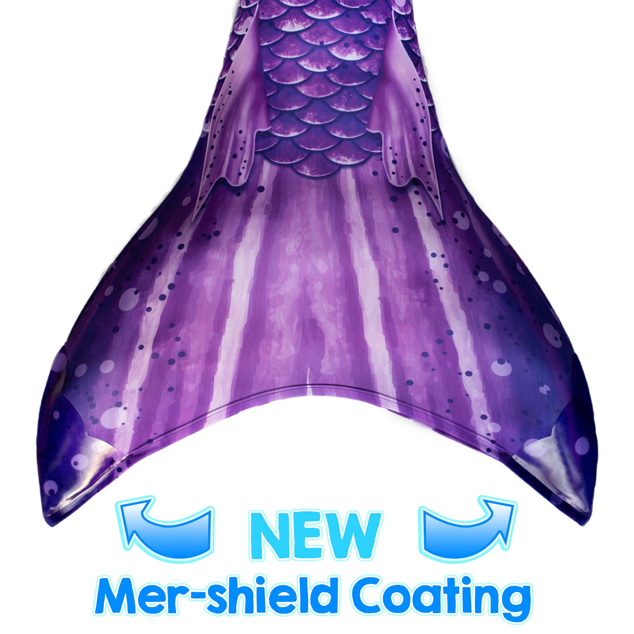 Paradise Purple Mermaid Tail + Monofin Set for kids, girls, teens, and women (pool toy)