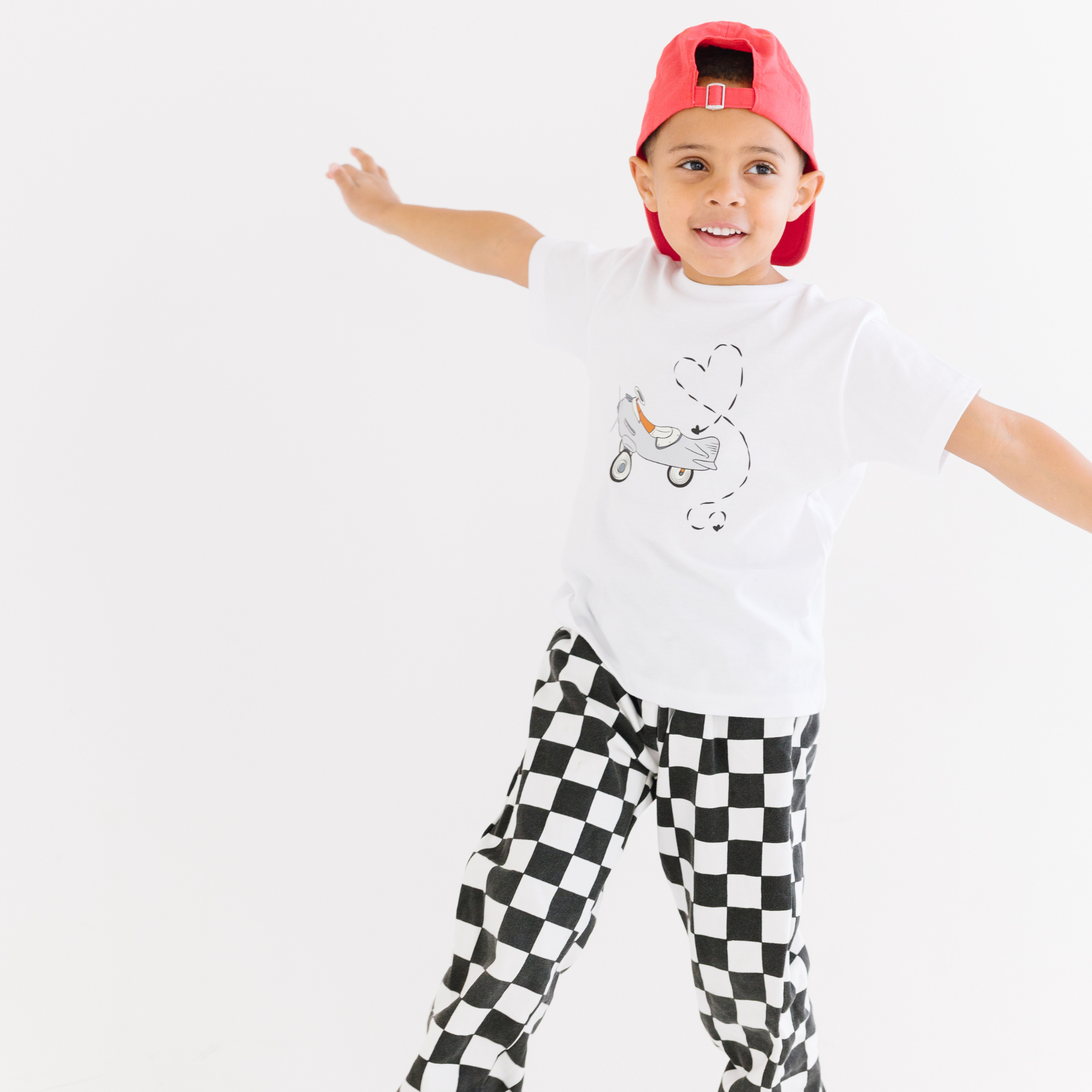 Love is in the Air Airplane Valentines Day Kids Shirt