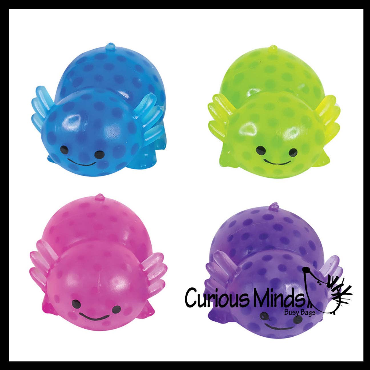 Axolotl Water Bead Filled Squeeze Stress Ball - Sensory Toy