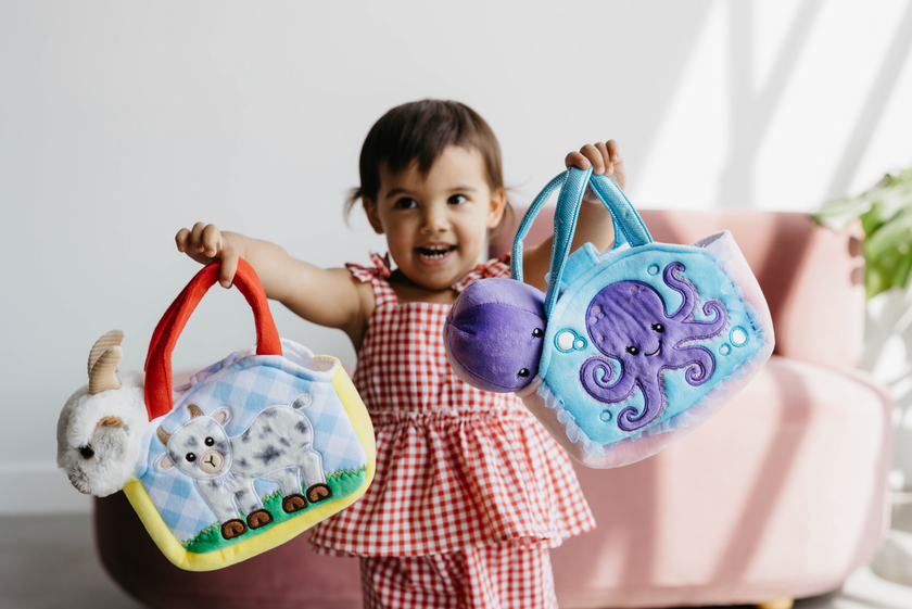 Plush Animal Set with Purse -  Octopus