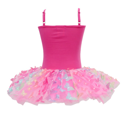 Rainbow Butterfly Tutu Hot Pink size 3-4