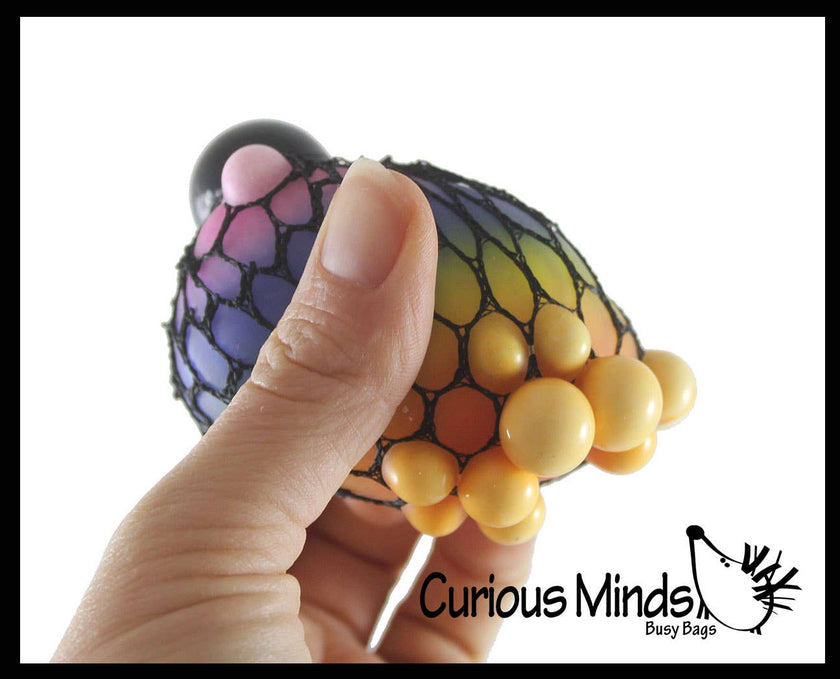Rainbow Mesh Doh Filled Squeeze Balls - Doh - Ultra Squish Toy