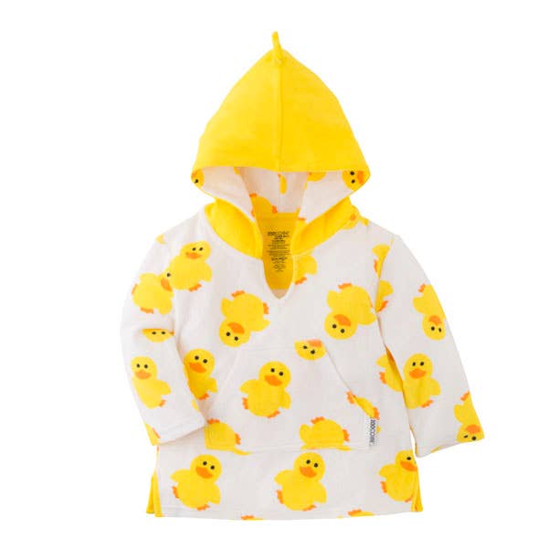 UPF50+ Baby Terry Swim Coverup - Puddlies Duck