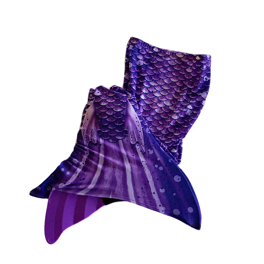 Paradise Purple Mermaid Tail + Monofin Set for kids, girls, teens, and women (pool toy)