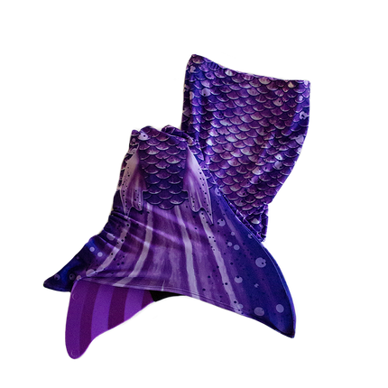 Paradise Purple Mermaid Tail + Monofin Set for kids, girls, teens, and women (pool toy)