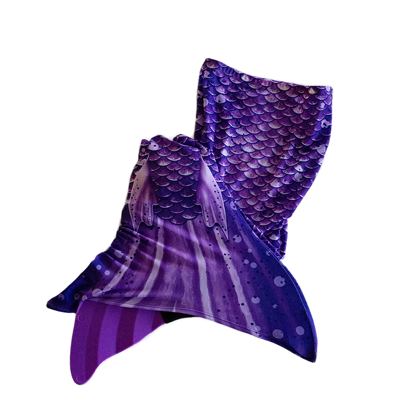 Paradise Purple Mermaid Tail + Monofin Set for kids, girls, teens, and women (pool toy)