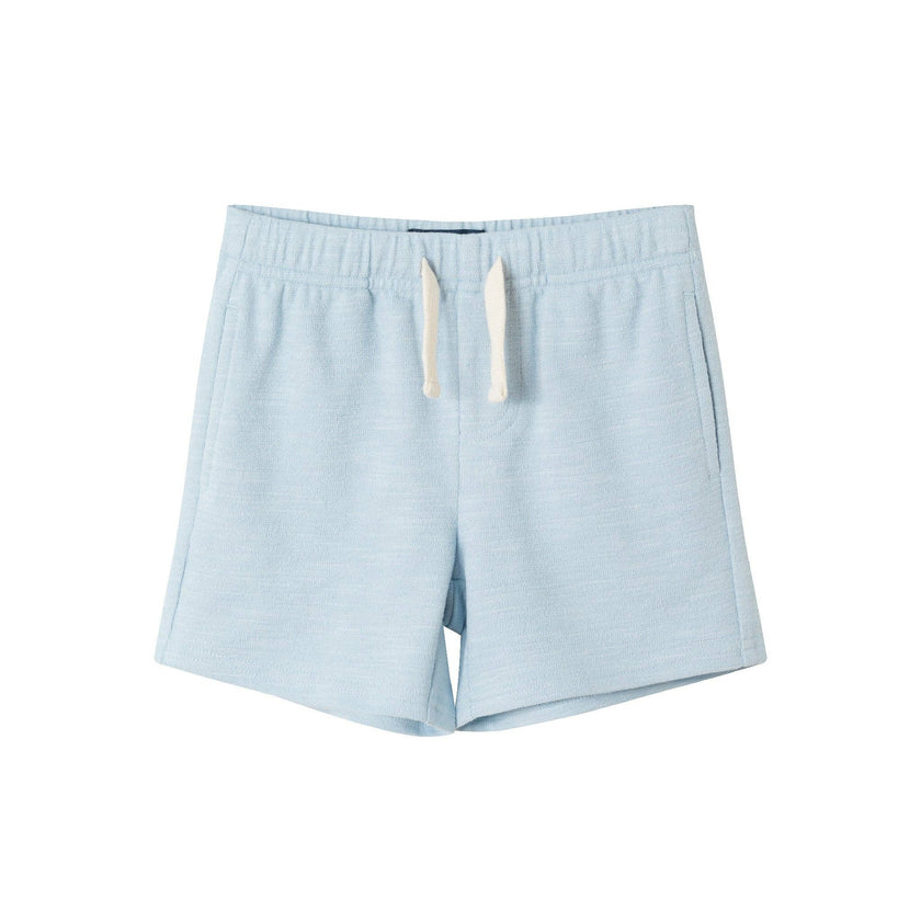 Textured Polo and Shorts Set | Light Blue Shark