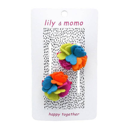Alyssa Flower Hair Clips- Multi