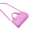 Checkered Canvas Duffle Handbag