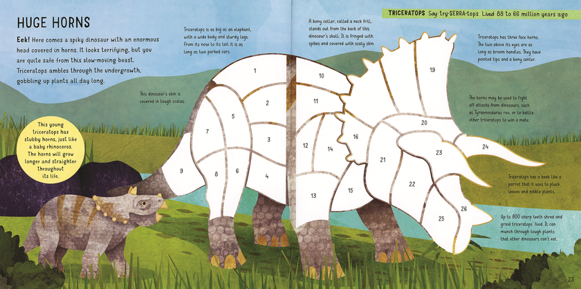 Sticker by Number: Dinosaurs Sticker Book