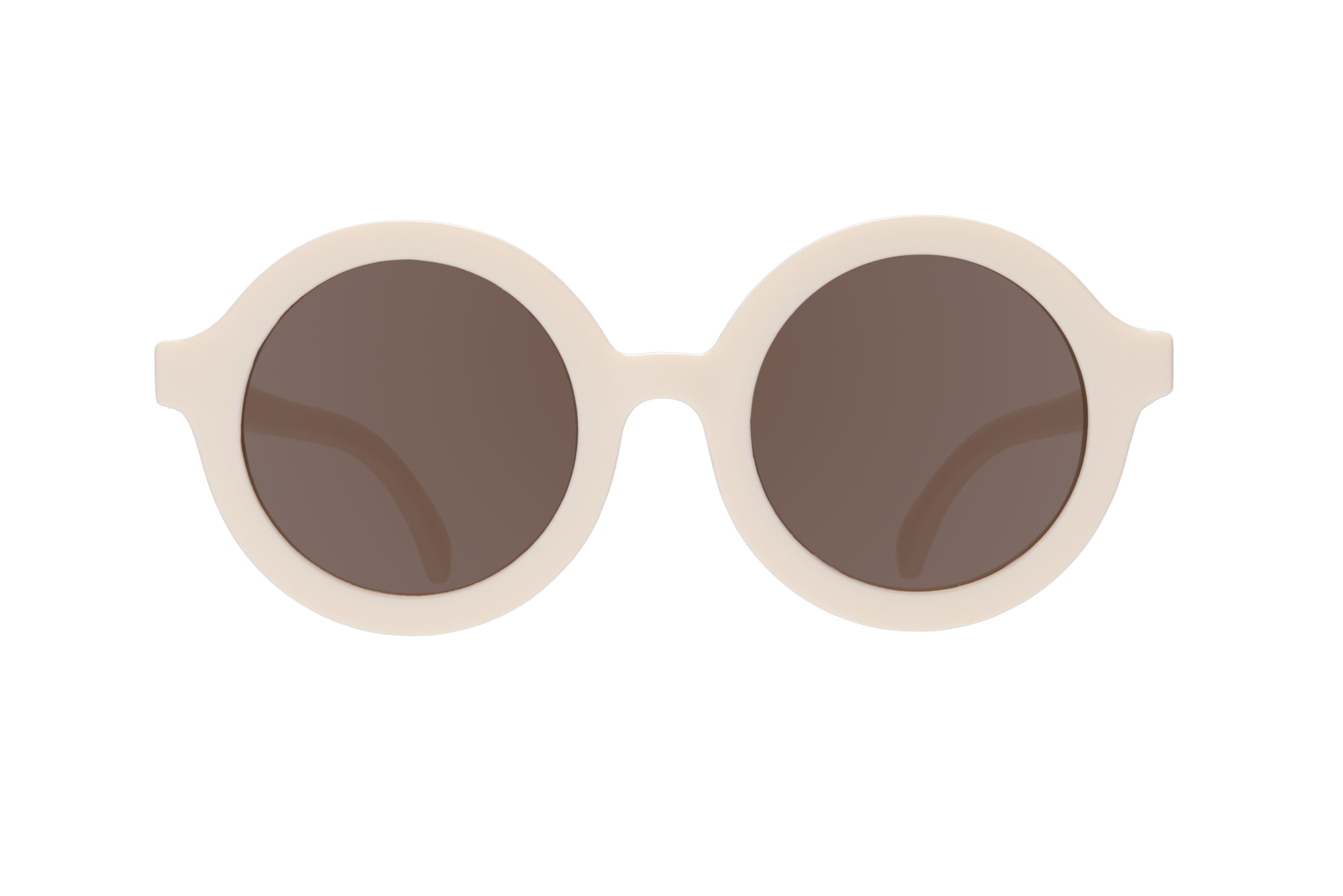 Sweet Cream Euro Round Kids Sunglasses with Amber Lens: Ages 3-5
