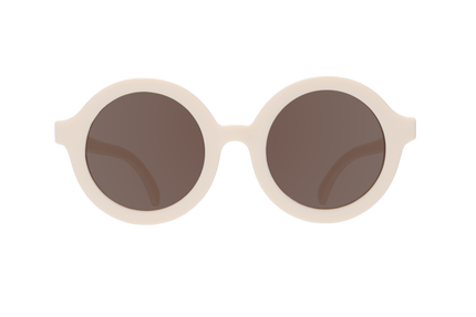Sweet Cream Euro Round Kids Sunglasses with Amber Lens: Ages 3-5