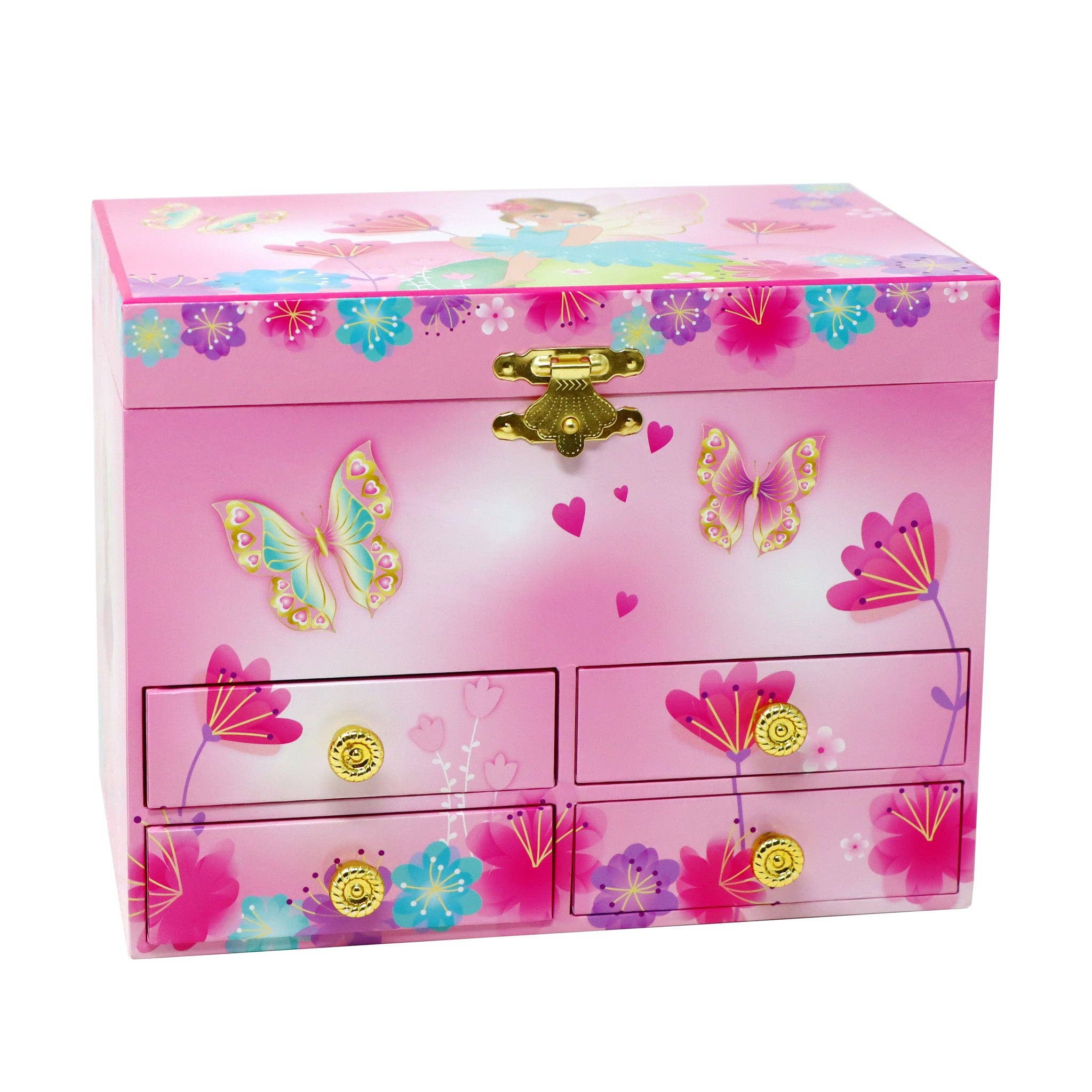 Fairy Butterfly Friends Medium Musical Jewelery Box