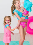 Neon Island Time Long Sleeve One Piece Rash Guard