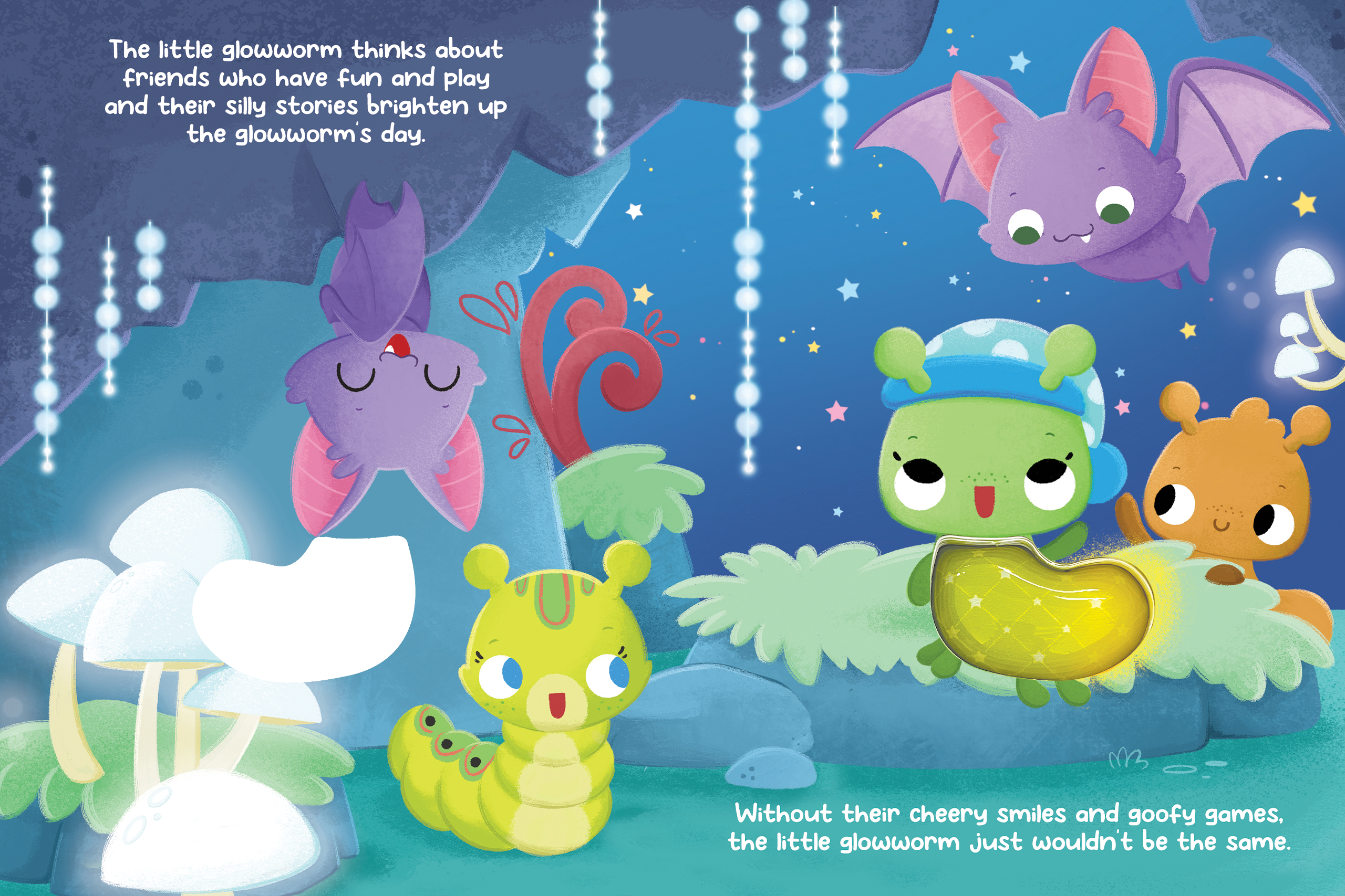 Bedtime for Glowworm- Sensory Touch and Light-Up Board Book