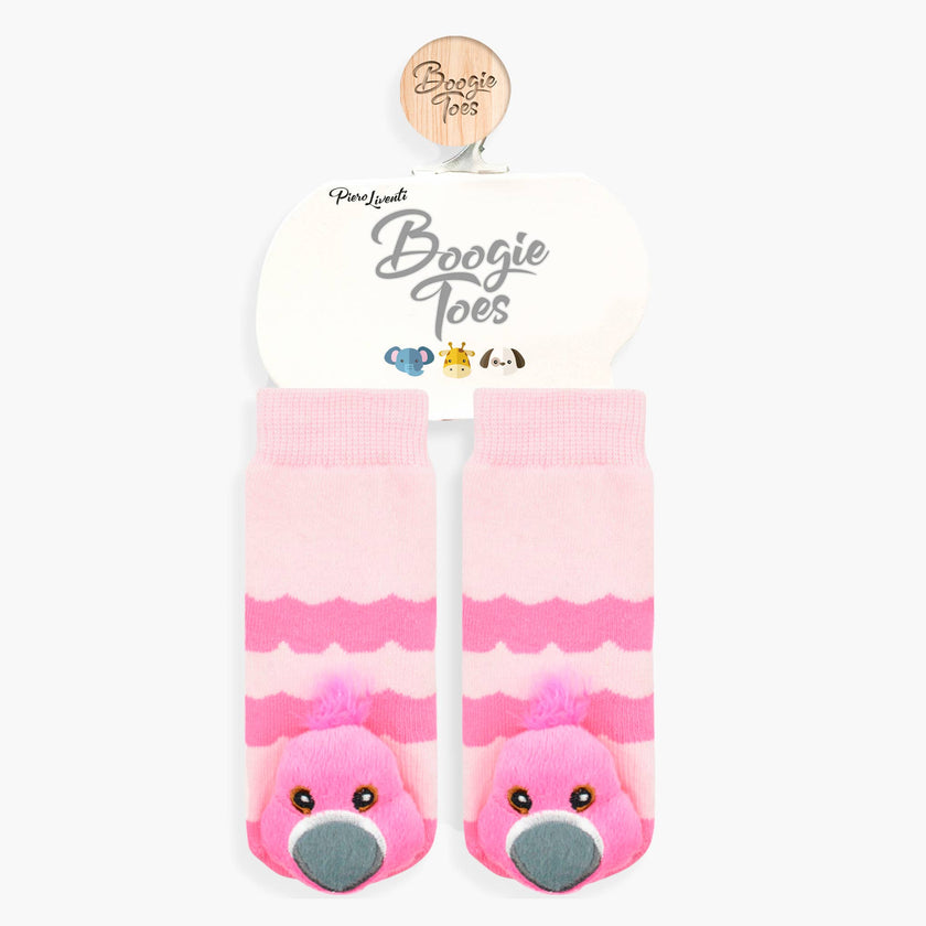 Pink Flamingo Rattle Socks
