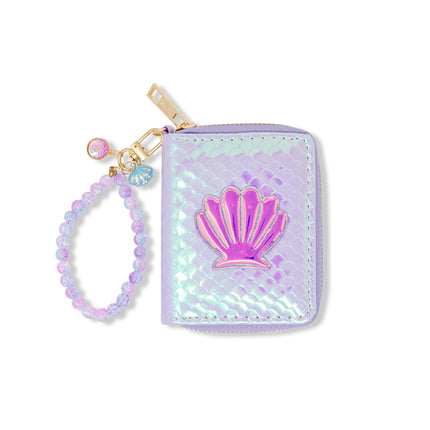 Shiny Seashell Mermaid Wallet for Kids