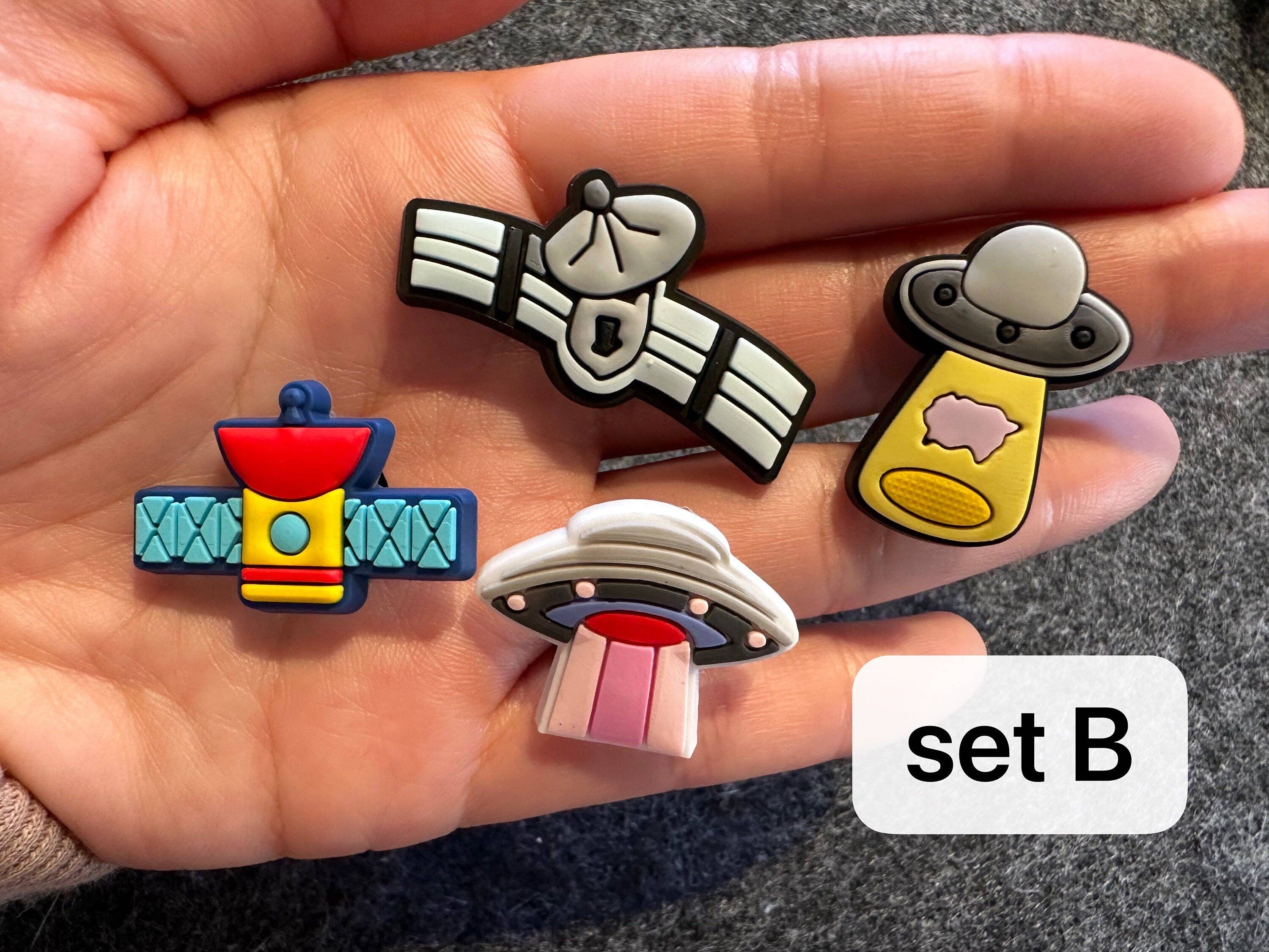 Pick your own Cute Planet Space Astronaut Rocket Ship space station Theme and more shoe charms
