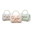 Girls Tweed Jumbo Pearl Bow Handbag