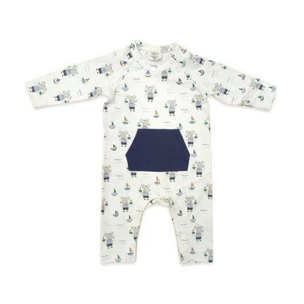 Mouse Sailor Kangaroo Pocket Baby Jumpsuit (Organic Jersey)