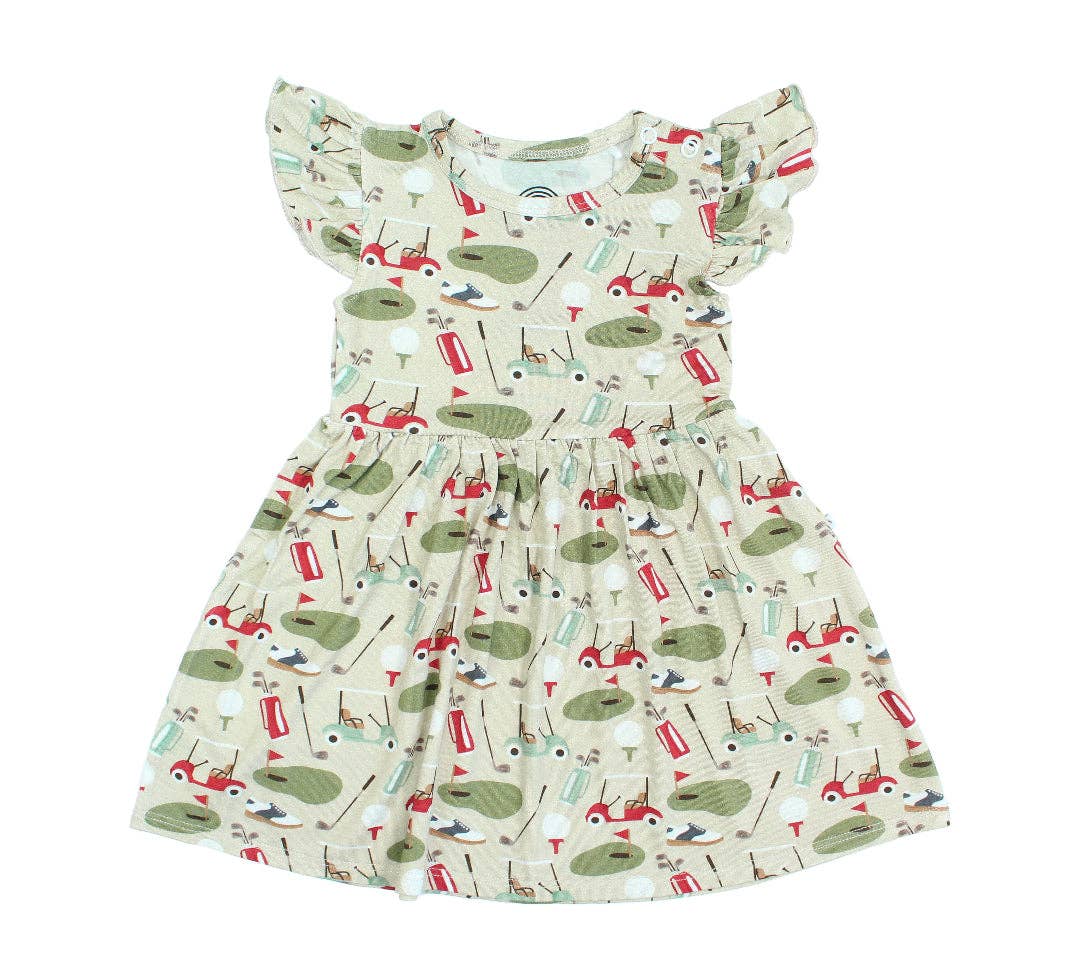 Tee Time Golf Short Sleeve Twirl Dress