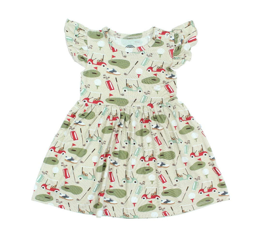 Tee Time Golf Short Sleeve Twirl Dress