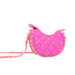 Girls Tiny Quilted Chain Wrapped Hobo Bag